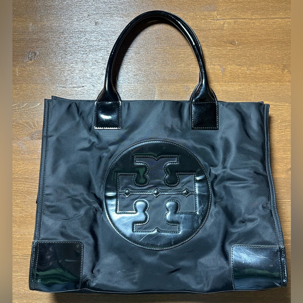 Tory Burch Black Designer Tote Bag